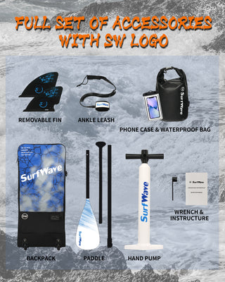 Inflatable Stand Up Paddle Board 11'x34'x6' With Accessories