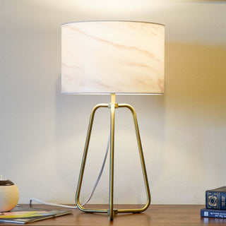 Optima Modern Stylish Desk Lamp | Marble Lampshade, Bronze Base & 110V (Premium Illumination)