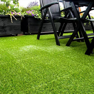 Artificial Lawn 36pcs Interlocking Artificial Grass Tiles For Patio, Balcony, Backyard, Artificial Turf Floor, 12x12 inches,Green