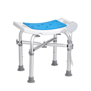 Adjustable Shower Chair with Back Support, 500 lbs Capacity
