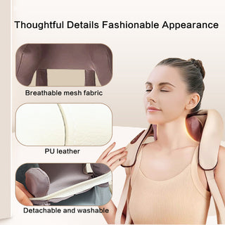 Shoulder and Neck Massager with Heat – Deep Tissue Electric Shiatsu Massage, Wireless, for Neck, Back, Shoulders & Legs – Ideal Pain Relief Gift

