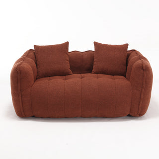 Soft Beanbag Chair with High Resilience Foam Core, Comfortable Square Recliner Sofa for Two People, Ideal for Games, Reading, and TV in Living Room or Family Room
