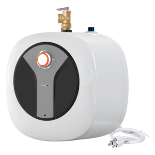Electric Mini-Tank Water Heater 4-Gallon Tank, 1440W Hot Water Boiler Storage, Safety Temperature Pressure Valve Easy Install, for Kitchen Bathroom Restaurant, Shelf Wall Mounted