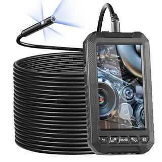 Endoscope Camera with Lights Triple Lens Borescope 49.2FT Cable 5' Screen