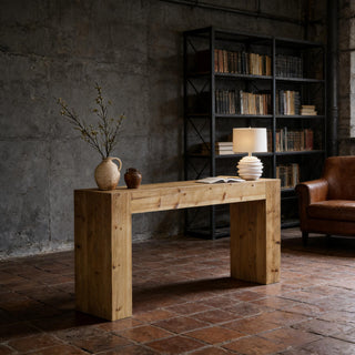 Modern Minimalist Wood Side and Console Tables - Solid Wood Hallway and Living Room Furniture