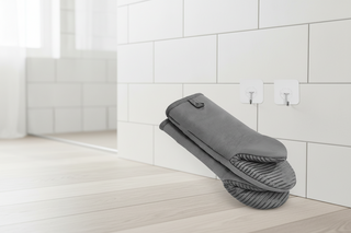 Mini Oven Mitt Set with Non-Slip Silicone | Heat Resistant Cotton Baking Mitts