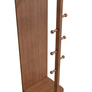 Full-body mirror, solid wood + rubber wood + glass, 19.6*68.8in(mirror width:15.7in) Large mirror for viewing the whole body, easy to dress and tidy up and place in the bedroom/living room (Walnut)