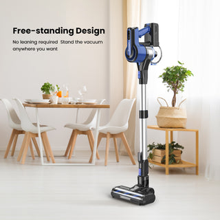 POWEART V870 BLUE Cordless Vacuum Cleaner | 30KPa Strong Suction, 350W Motor | Up to 45-Min Runtime, 8-in-1 Stick Handheld | Lightweight Pet Hair Vacuum for Hardwood & Carpet