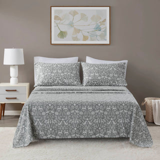 4 PCS Full Sheet Set Sage Winter Fauna