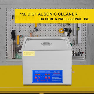 15L Professional Ultrasonic Cleaner (110V) | 40kHz Digital Timer & Heater for Industrial Parts, Tools & Metal Cleaning