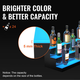 30 inch LED lighted liquor bottle display shelf, view 5