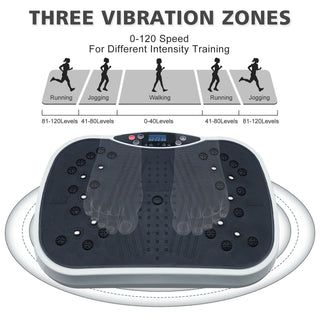 Vibration Plate Exercise Machine – Whole Body Vibration Fitness Platform for Weight Loss & Toning, Home Workout Equipment, Grey