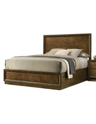 Strong Look Transitional Style 1pc Twin Size Bed Walnut Wooden Panel Bedframe High HB Bedroom Furniture