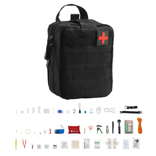 250-Piece Survival First Aid Kit | Emergency Medical Trauma Bag for Home &amp; Car
