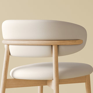 Mid-Century Modern Wooden Dining Chair Set of 2 – Natural Wood Finish, Comfortable & Durable, Ideal for Dining Room, Kitchen, or Living Room