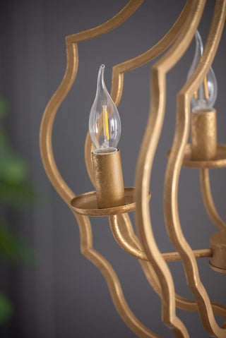 4-Light Metal Chandelier with Adjustable Chain, Modern Hanging Light Fixture for Kitchen, Dining Room, Foyer & Entryway (Bulb Not Included)