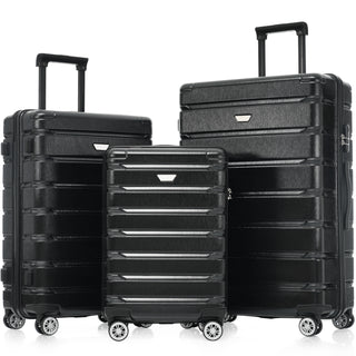 Hardshell Luggage Set 3 Piece, Durable ABS+PC Travel Suitcase with Spinner Wheels for Men Women (20/24/28 Inch)