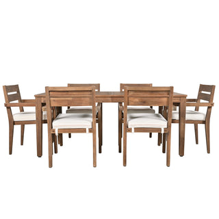 U_Style Acacia Wood Outdoor Dining Set – Patio Table and Chairs for Backyard, Balcony, or Garden Entertaining