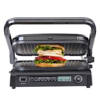 7 IN 1 Commercial Electric Griddle, 14.4' 1800W Indoor Countertop Grill, Stainless Steel Restaurant Teppanyaki Grill with Non Stick Iron Cooking Plate, 0-446℉ Adjustable Temp Control 110V