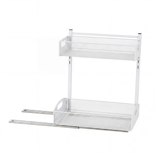 2-pack 2-tier pull out under sink organizer white, view 12