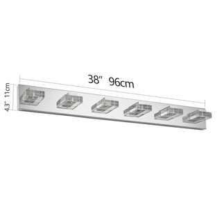 38 inch chrome 6-light LED vanity light, view 7