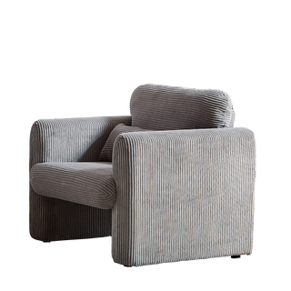 33"Corduroy Fabric Single Sofa, Modern Lounge Chairs Single Sofa with Support Pillow , for Apartment, Office, Living Room & Bedroom