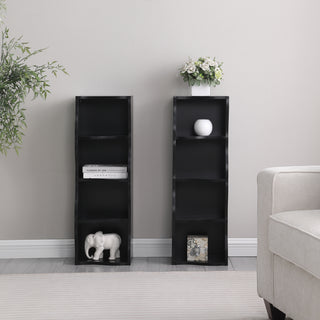 8-Tier Ultra-Thin Wavy Bookshelf | Adjustable Narrow Display Shelf