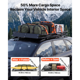 Foldable roof rack cargo basket, view 10