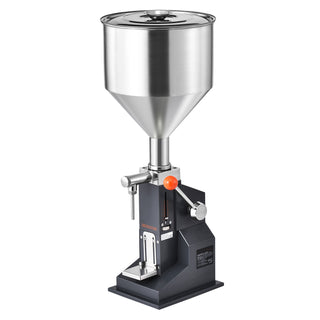 Manual Paste & Liquid Filling Machine 5–100ml | Stainless Steel Adjustable Bottle Filler with Hopper | For Cosmetics, Food & Personal Care