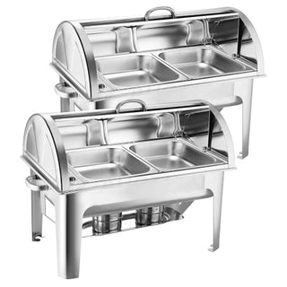 SOGA 4.5L Chafing Dish Dual Tray Top