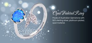 Opal Fishtail Ring - jewelries free shipping usa