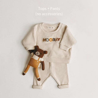 2023 Spring Fashion Baby Clothing Baby Girl Boy Clothes Set Newborn Sweatshirt + Pants Kids Suit Outfit Costume Sets Accessories