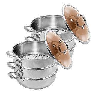 SOGA  3 Tier 32cm Stainless Steel Food Steamer