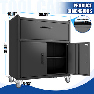  Rolling Metal Tool Storage Cabinet | Lockable Garage Storage Cabinet with Wheels