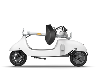 Electric Scooter with Foldable Seat w/35 Miles Operating Range & 15.5mph Max Speed - White