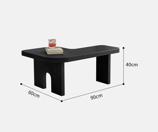 Modern 70.86" Black Extendable Splicing Coffee Table Set - Nesting Wood Center Table