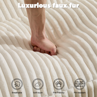 Oversized Double Chaise Lounge - Luxury Cloud Sofa Bed, White