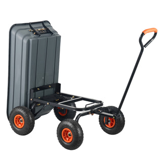 Poly Garden Dump Cart, 600 lbs Capacity, Black