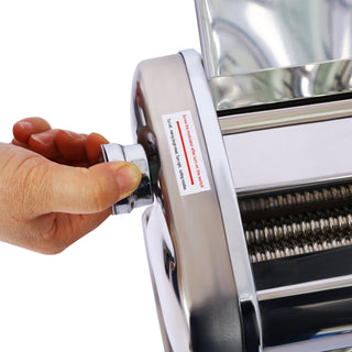 Electric Pasta Maker Machine, Stainless Steel Noodle Maker with Dough Roller & 2.5mm Round Cutter, Adjustable Thickness, 135W, 110V – One Blade