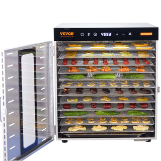 10-Tray Food Dehydrator Machine | 1000W Electric Food Dryer with Digital Timer & Temp Control for Jerky, Fruits & Dog Treats