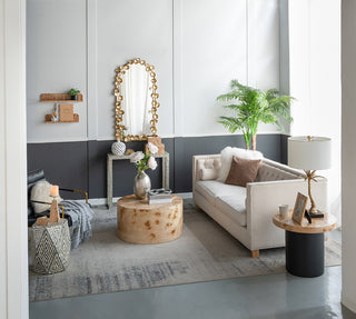 18.9x4.7x4.7' Burl Wood Floating Wall Shelf, Brown