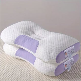 2 piecesYBZ 4D Knitted Cotton Massage Pillow -Purple