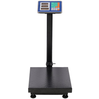 Digital Weight Computing Floor Platform Scale with Price Calculator, Black Steel, 24.6 x 15.7 x 31.2 inches