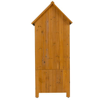 30.3'L x 21.3'W x 70.5'H Outdoor Storage Cabinet Tool Shed – Wooden Garden Shed, Natural Finish
