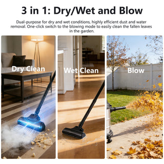 Wet Dry Vac, 5 Gallon,4.3 Peak HP, 3 in 1 Shop Vacuum with Blowing Function, Wet/Dry Vacuum to Clean Floor, Upholstery, Gap, Car, Black
