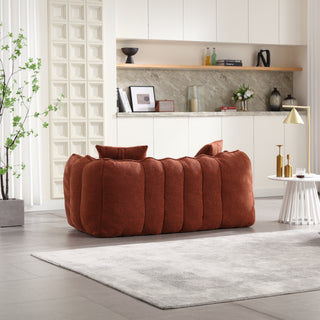 Soft Beanbag Chair with High Resilience Foam Core, Comfortable Square Recliner Sofa for Two People, Ideal for Games, Reading, and TV in Living Room or Family Room