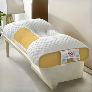 YBZ 3D Knitted Cotton Massage Pillow -Yellow(1pack)