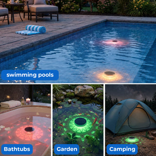 Solar floating pool light, view 4