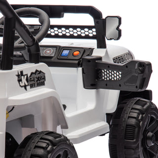 12V kids ride-on electric truck white, view 13