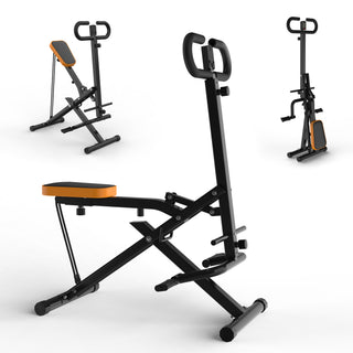 Squat Machine for Home, Assist Trainer for Glutes Workout Foldable with Resistance Bands, for Botty Glutes Butt Thighs, Ab Back/Leg Press Hip Thrust for Home Gym Fitness-Black